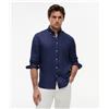 Tommy Hilfiger Camicia regular fit in puro lino Dark Blue Uomo