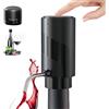 WIYETY Decanter per vino elettrico: distributore elettrico versatore di vino, acciaio inossidabile, dispenser di vino ricaricabile, con cavo USB e ferma vino bloccabile, accessori per vino rosso, per