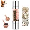 goldmiky Macina Sale Pepe 2 in 1, Macina Pepe in Acciaio Inox, con Anima in Ceramica Regolabile Macinapepe, Perfetta Conservazione di Sale e Pepe, Sale Marino, Pepe in Grani