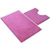 Ambience Products Set di 2 tappetini da bagno antiscivolo, morbidi e lavabili, ad asciugatura rapida, assorbenti, per bagno, doccia e piedistallo (rosa)