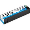DOUBLE D 973X Ciano per HP 973X F6T81AE Cartucce, Non interessato dall'aggiornamento, per HP Pagewide pro 477dw 477dn 452dn 452dw MFP 552dw 577dw 577z Managed P55250dw MFP P57750dw(1C)