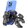 iMESTOU Supporto Cellulare Moto Antivibrazione, Supporto Universale Antivibrazione per Smartphone da 5,4-7,2 Fino a 15 mm di Spessore, Sgancio Rapido, Adatto per Manubri di Moto e Bici da 12-45 mm