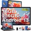 ZIOVO Tablet 11 Pollici Android 13 Tablet PC,16GB RAM+256GB ROM/TF 1TB, Octa Cores 2.0Ghz Tablets, 5G WiFi/Corpo in Metallo/8600mAh/ 2000 * 1200 FHD IPS/13+5MP/GMS/BT5.0/GPS, Tablet con Caso-Blu