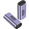 QIANRENON 40Gbps USB C Accoppiatore Adattatore USB4.0 Type C Femmina a Femmina Estensione Connettore, Trasmissione Audio e Video PD100W OTG, per MacBook Laptop Tablet Phone
