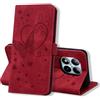 CASAFUNY Custodia per Xiaomi Redmi Note 15 Pro 5G, Cover in Pelle Protettiva Portafoglio Magnetica Flip Case Libro per Redmi Note 15 Pro 5G, Rosso