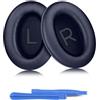 ELZO Cuscinetti Auricolari di Ricambio, Cuscinetti per Cuffie Bose QuietComfort 45 (QC45), Pelle Premium più Morbida, Schiuma ad Alta Densità con Cancellazione del Rumore (QC45;Blu notte)