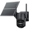 LEMNOI 4G Telecamera con SIM Preinstallato, Telecamera Solare 2K PTZ Esterna con Pannello Solare,Visione Notturna a Colori, Rilevamento PIR, Impermeabile