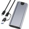 LAIVIYA Case SSD M.2 NVMe PCIe USB C 3.2 Gen 2 10Gbps UASP, Adattatore SSD M2 NVMe per PCIe M-Key M+B Key 2242/2260/2280,Plug & Play con Cavo Incluso (No SATA)