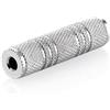 deleyCON Jack da 3,5mm a Jack da 3,5mm - Stereo Adattatore di Accoppiamento in Metallo Stereo