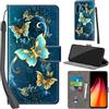 PHINIENLAND Cover per Xiaomi Redmi Note 8 PU Pelle Custodia Flip Turquoise
