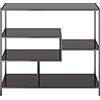 Kare Design scaffale Loft, nero, 5 ripiani di vetro, sottile, soggiorno, corridoio, ufficio, 115x100x30 cm