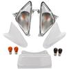 one BY CAMAMOTO KIT GEMME FRECCE anteriori e posteriori colore BIANCO compatibile con YAMAHA T-MAX CARENE LAMPADE COMPLETE.