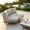 MIlani Home GAMORA - divano dx con struttura in alluminio effetto legno