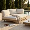 MIlani Home GAMORA - divano sx con struttura in alluminio effetto legno