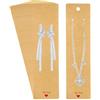 ALLWSLucky 100 PCS Display per Orecchini, 5,5 x 21 cm Confezione di Gioielli, Carta Orecchino Schede Porta Orecchini Schede Display Gioielli Cartoncini per Borchie Collane
