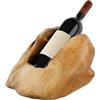 Organizedlife Portabottiglie in legno di radice - Portabottiglie in legno per 2 bottiglie di vino, oggetto decorativo in radica per cucina, sala da pranzo, soggiorno (Für 1 Flaschen Wein)