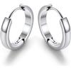 GoldChic Orecchini a Cerchio Donna, 14mm Argento Orecchini Cerchio Piccolo Donna Ipoallergenici e Abbinabili in Acciaio Inossidabile