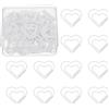 PATIKIL 50Pz Graffette Ufficio a Forma di Cuore,Graffette Piccole Carini in Metallo Colorate Fermagli per Ufficio Artigianato Scrapbooking Documenti Appunti, Rivestimento plastico, Bianco