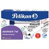 Pelikan 817981 - Pennarelli 741 con stoppino rotondo, 10 pezzi, in scatola pieghevole