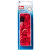 Prym - Bottoni a Forma di Fiore colorsnaps Chiusure a Scatto, plastica, Rosso, 12,4 mm, 21