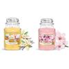 Yankee Candle Candela profumata | Giara grande Cupcake alla vaniglia & Candela profumata in giara grande | Fiore di ciliegio | Durata Fino a 150 Ore