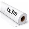 OFITURIA Papel Kraft Bianco - Rollo 1x3m - 3 Rotoli - Carta da pacchi e carta da regalo, carta da imballaggio per spedizioni e fai-da-te, resistente e facile da tagliare