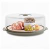 Cosmoplast Tagliere in legno 3 in 1 porta formaggio/copritorta Ideale per servire in tavola, buffet.