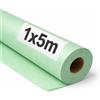 OFITURIA Papel Kraft Verde Pastello - Rollo 1x5m - 3 Rotoli - Carta da pacchi e carta da regalo, carta da imballaggio per spedizioni e fai-da-te, resistente e facile da tagliare