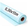 OFITURIA Papel Kraft Azzurro Pastello - Rollo 0,30x15m - 6 Rotoli - Carta da pacchi e carta da regalo, carta da imballaggio per spedizioni e fai-da-te, resistente e facile da tagliare
