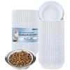 Hushee 300 ciotole usa e getta per cibo umido per gatti di piccola taglia, 10 x 3,2 cm, colore bianco