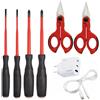 Intercable Kit Intercable 2 forbici spella e tranciacavi 4 giraviti Slim e caricabatteria 65W AO2603