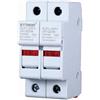 Ettroit Portafusibile per impianti elettrici modulare DIN supporto per fusibile cilindrico 2P base RT18-32 Ettroit