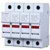 Ettroit Portafusibile per impianti elettrici modulare DIN supporto per fusibile cilindrico 4P base RT18-32 Ettroit