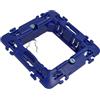 Ettroit Supporto portafrutti 2 moduli 502 in plastica trasparente blu compatibile anche con BTicino Livinglight