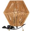 M LEDME Lampada da tavolo Formentera in legno beige E27 M Ledme
