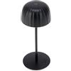M mimotec Lampada da tavolo Led Touch Gonza 2W Nera portatile ricaricabile energia solare Bianco caldo 3000K M mimotec