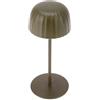 M mimotec Lampada da tavolo Led Touch Gonza 2W Verde portatile ricaricabile energia solare Bianco caldo 3000K M mimotec