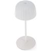 M mimotec Lampada da tavolo Led Touch Gonza 2W Bianca portatile ricaricabile energia solare Bianco caldo 3000K M mimotec