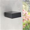 iSG Lighting Applique Led da parete Bin 2W Nero con pannello solare IP65 Bianco neutro 4000K con sensore crepuscolare e di movimento iSG Lighting