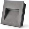 M LEDME Segnapasso Led Enfine 10W Nero da incasso a parete Quadrata IP65 Bianco caldo 3000K M LEDME