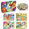 BBLIKE Puzzle Legno, Puzzle per Bambini, 4 Diversi Livelli di Difficoltà, 6 Pezzi, 9 Pezzi, 12 Pezzi, 16 Pezzi, Giocattolo Educativo Perfetto per Ragazzi Ragazze di 2 Anni +