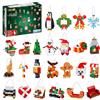 HiWEEGO Set di 24 decorazioni natalizie - Ghirlanda da appendere all'albero di Natale, Babbo Natale, pupazzo di neve, giocattoli di pan di zenzero per bambini dai 6 anni in su, bambine e bambini