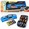 Hot Wheels Car Storage 2 in 1 Race N' Haul free wheel Case con manico retrattile - memorizza fino a 15 auto (auto non incluse)