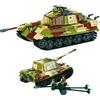 Tarcury Tiger II Heavy Tank WW2 Giocattoli Kit di Costruzione - 930 PCS Set di Giocattoli Militari con 4 Soldatini, Design 2in1 Versatile per Bambini e Adulti