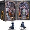 MiniCity Book Nook Kit - fai da te casa delle bambole, casa in miniatura per adulti con luce a LED, puzzle in legno 3D e fermalibri - libreria decorativa e regalo (Throne of Skulls)