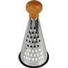 Fackelmann 31036 Grattugia in acciaio inox, Grattugia per formaggio, Grattugia per verdure, manico in legno certificato FSC, acciaio inossidabile, 24 x 12 cm