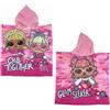 CARTOON Poncho mare in microfibra 110 x 55 cm accappatoio per bambini spiaggia piscina (Lol)