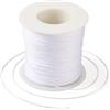 Bestewelry 100 Metri Cavo di Nylon 0,8 mm Filo Intrecciato per Annodare Filo per Perline Filo per Macramè Filo per Braccialetti per la Fabbricazione di Gioielli e Cucito (Bianco)