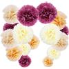 DNDGDLUA 20 Pompon Decorativi in Oro Rosa, Tema Caldo, Decorazione Da Tavolo Da Matrimonio, Pompon Di Carta Di Seta, Fiore Di Carta per Compleanno, Matrimonio, Festa PreNatale