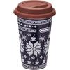 De'Longhi Tazza Termica DLSC076, Bicchiere Termico per Drink Caldi e Freddi, Thermos in Ceramica a Doppia Parete, Tappo Antiscivolo in Silicone, Capacità 300 ml